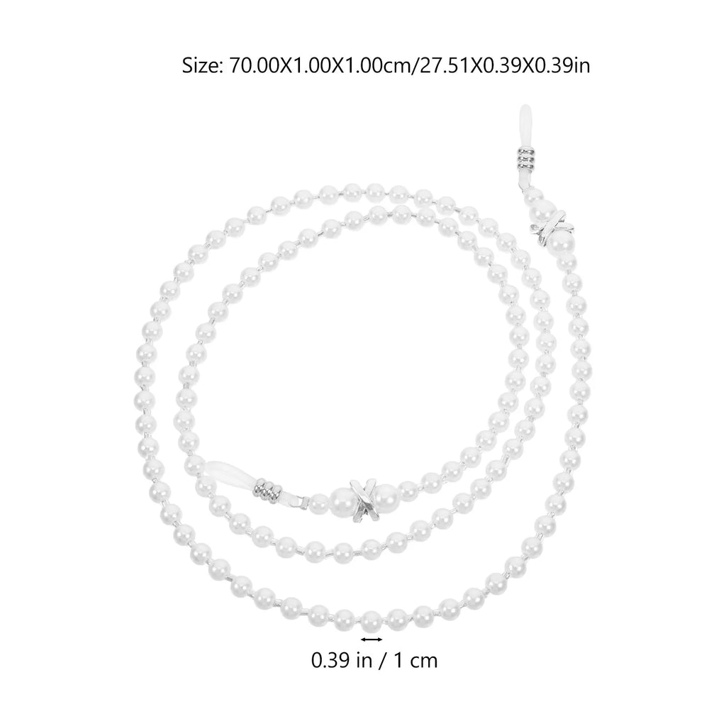 Pearl Eyeglass Chain for Women Anti-Slip Beaded Eyewear Lanyard Necklace Holder Sunglasses Mask Strap Elegant Fashion Accessory