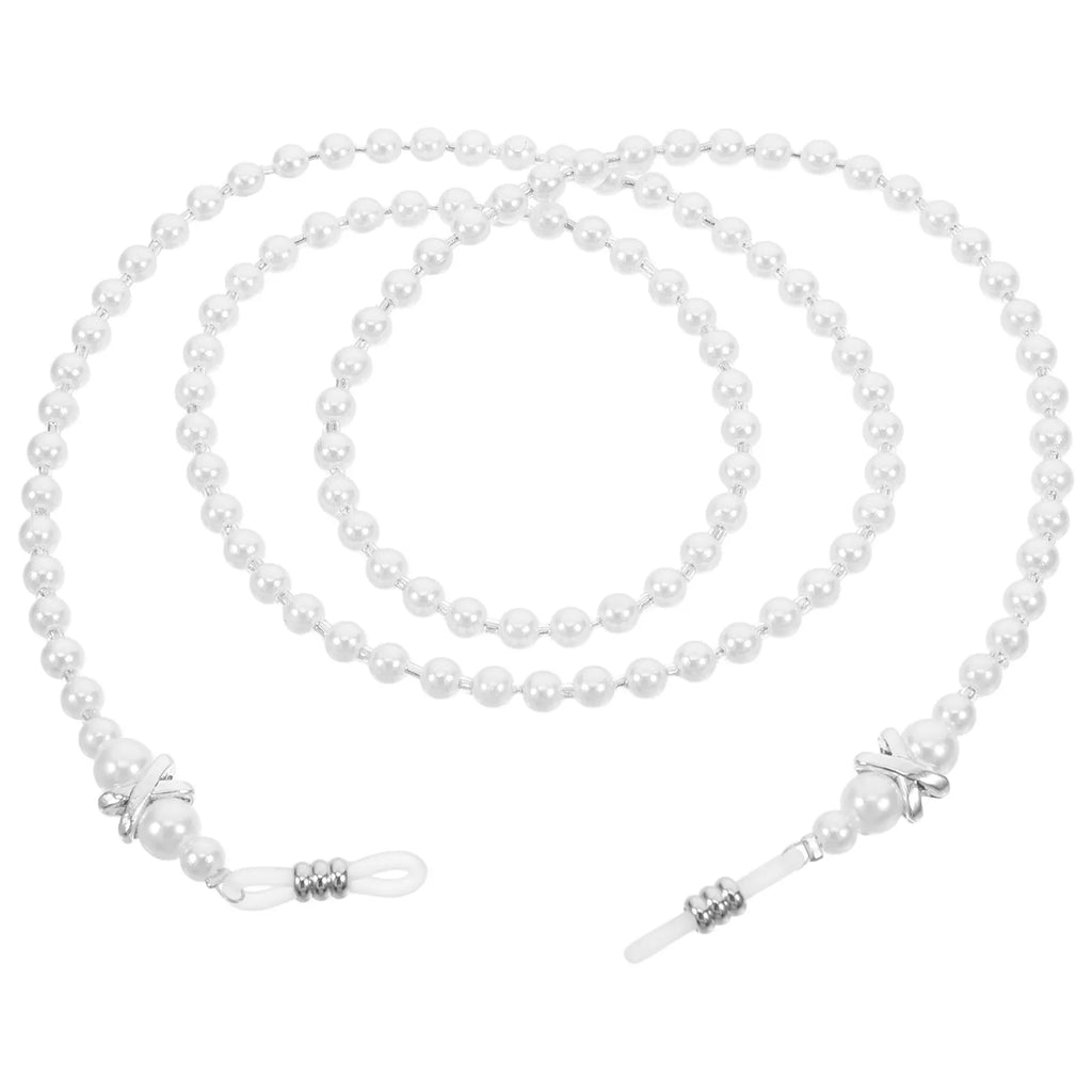 Pearl Eyeglass Chain for Women Anti-Slip Beaded Eyewear Lanyard Necklace Holder Sunglasses Mask Strap Elegant Fashion Accessory