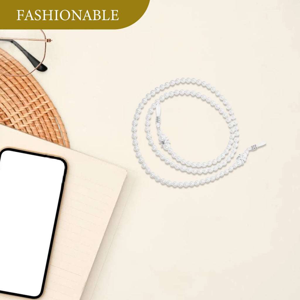 Pearl Eyeglass Chain for Women Anti-Slip Beaded Eyewear Lanyard Necklace Holder Sunglasses Mask Strap Elegant Fashion Accessory