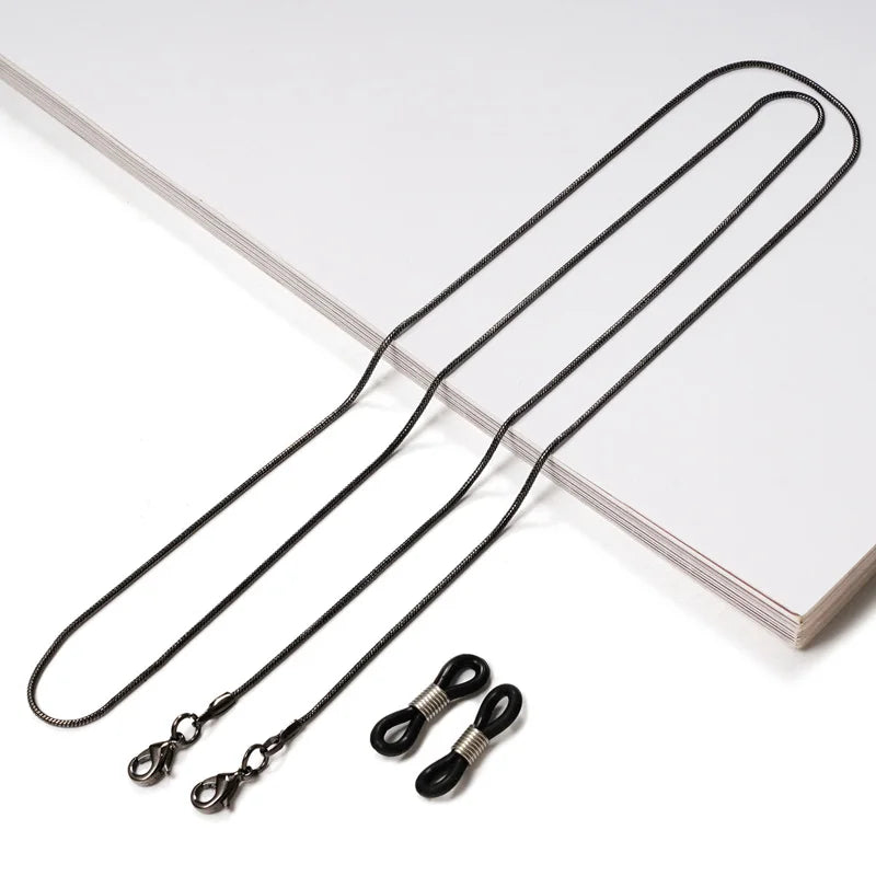 Mask Sunglasses Chains for Women Men Black Gold Silver Color Alloy Beads Antislip Chains Fashion Eyewear Accessories Wholesale