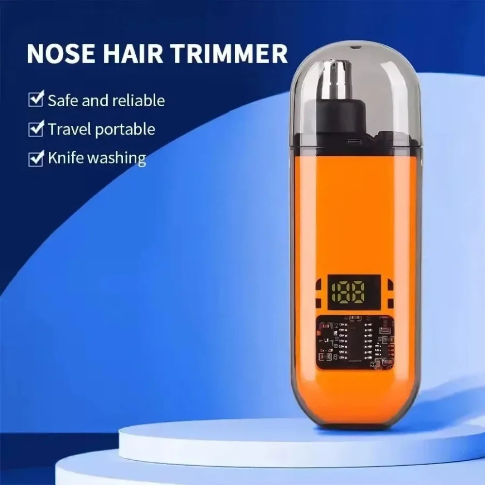 Portable Mini Electric Nose Hair Trimmer USB Rechargeable Nose Hair Remover Painless Trimmer Clipper for Men Daily Beauty Care