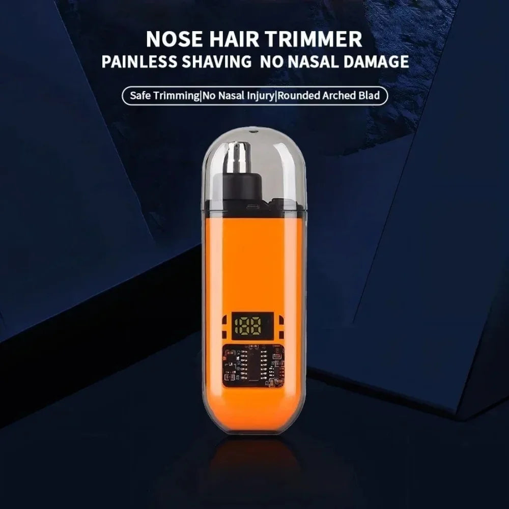 Portable Mini Electric Nose Hair Trimmer USB Rechargeable Nose Hair Remover Painless Trimmer Clipper for Men Daily Beauty Care