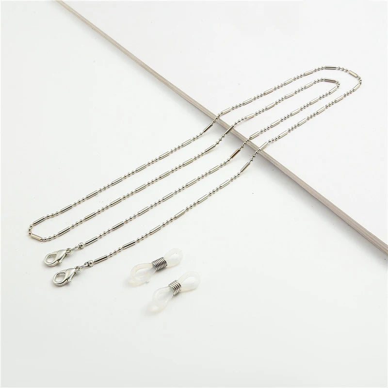 Mask Sunglasses Chains for Women Men Black Gold Silver Color Alloy Beads Antislip Chains Fashion Eyewear Accessories Wholesale
