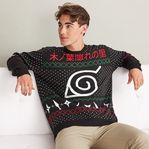 Naruto Shippuden Hidden Leaf Pattern Christmas Sweater